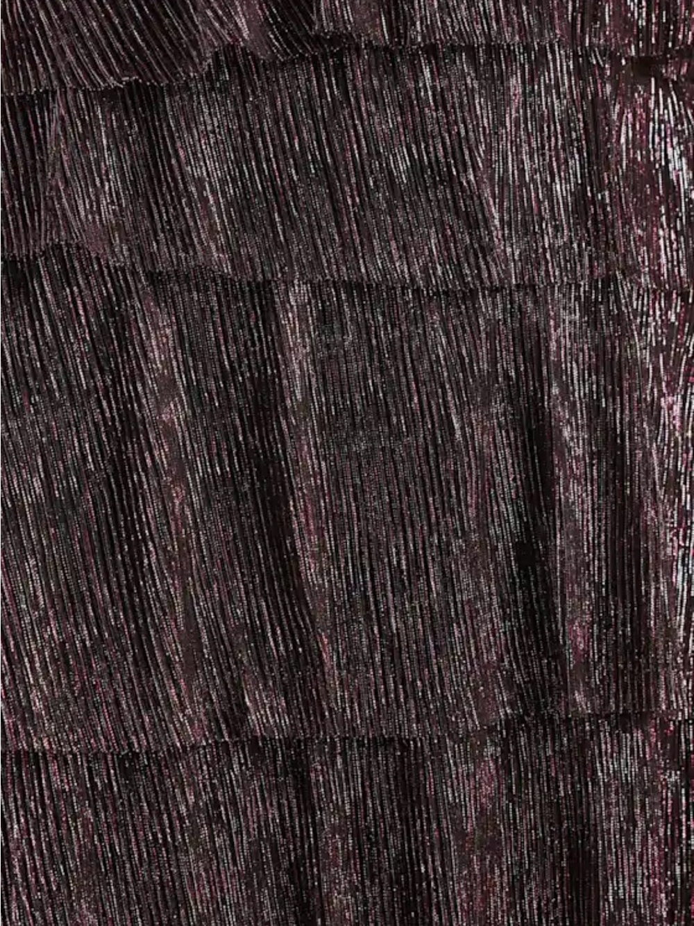 Lulus Tiered V-Neck Mini Dress in Metallic Magenta. Size Medium. NWT - Picture 4 of 7